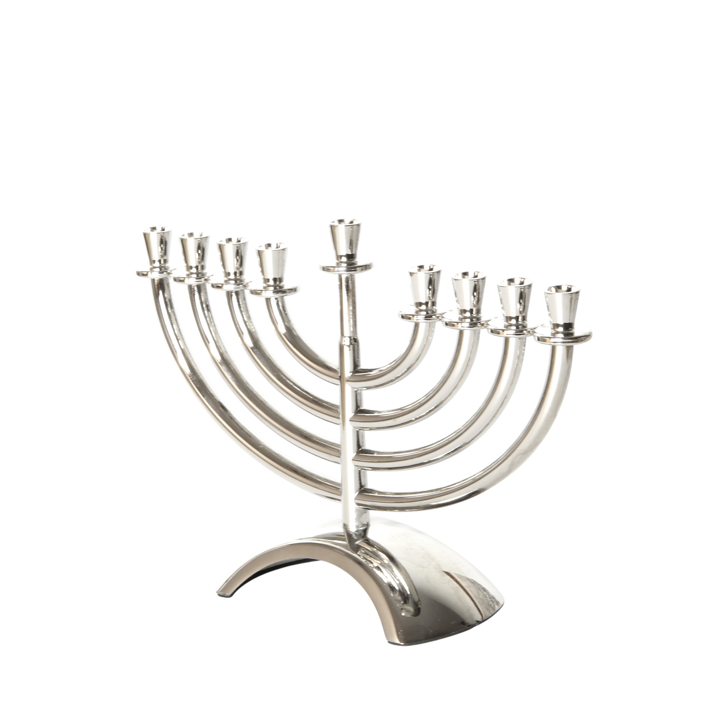 Chanukový svícen "Strom"- niklová barva
