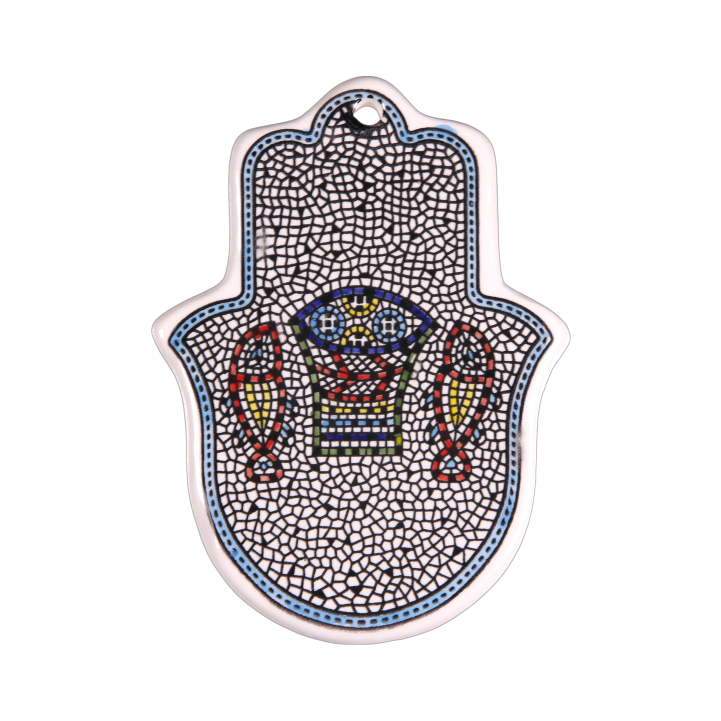 Armenian ceramic Hamsa - Tabgha mosaic