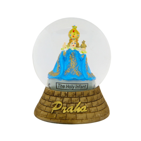Snow Globe - Infant Jesus of Prague - Blue