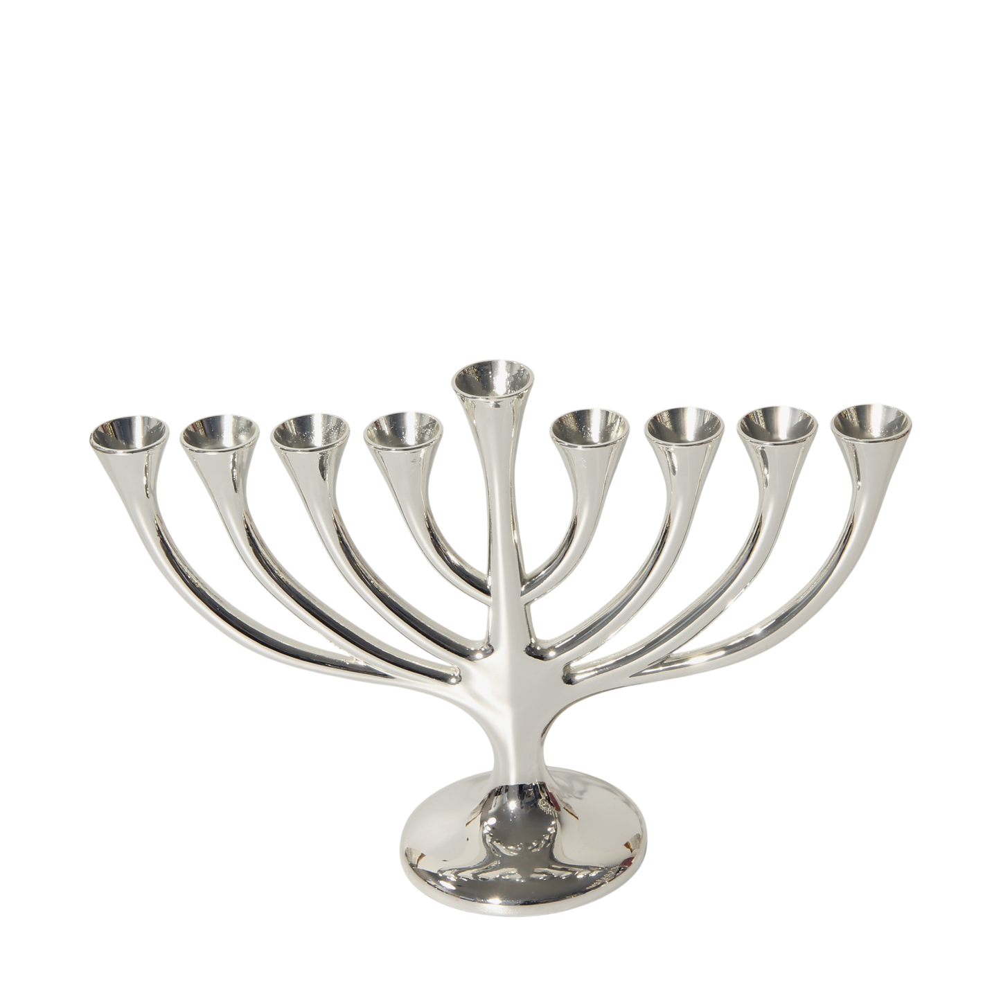 Chanukiah Menorah "Tree" - Nickel colour