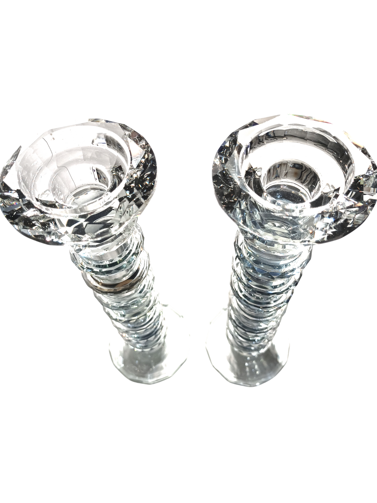 Elegant Shabbat Candlesticks – Crystal