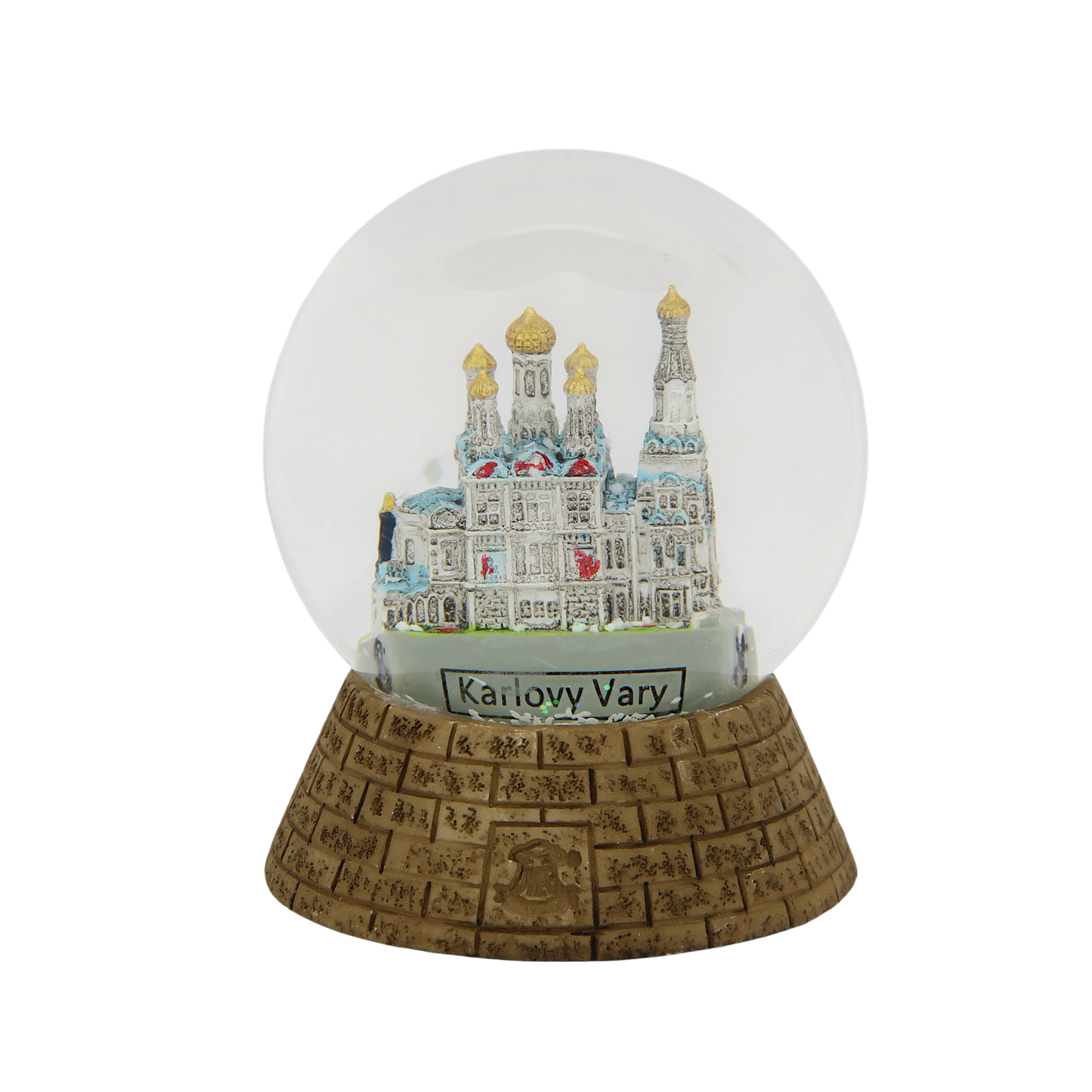 Snow globe with St. Peter and Paul Church design, Karlovy Vary Judaica – Prague Judaica. - Large - Prague Judaica
