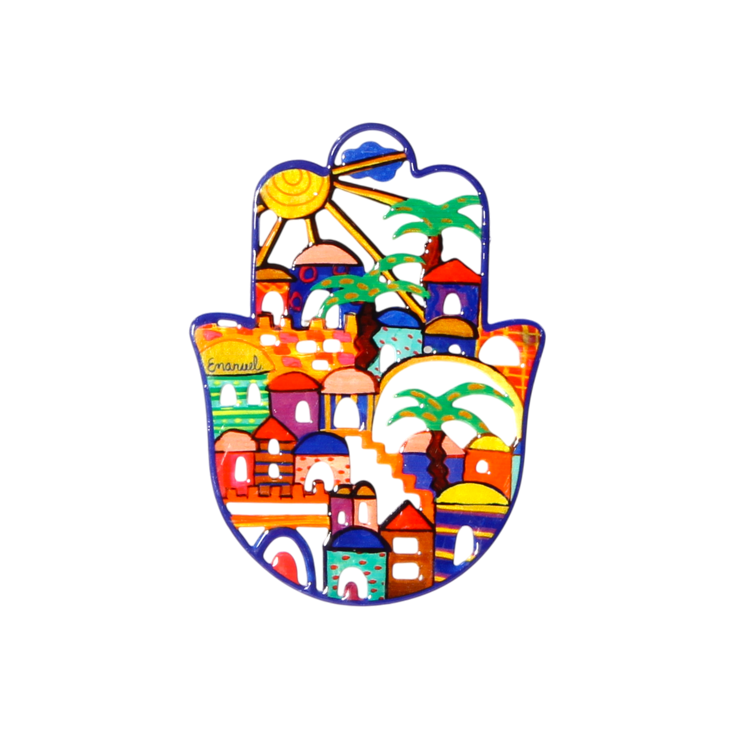 Small Hamsa wall hanging Emanuel - Jerusalem