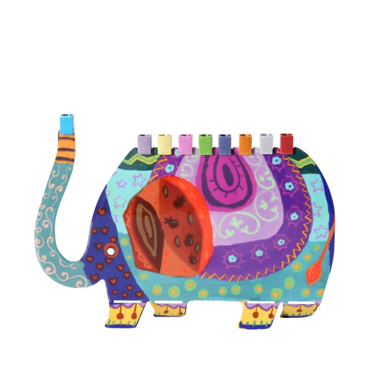 Chanukový svícen Emanuel - slon