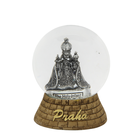 Snow Globe - Infant Jesus of Prague - Silver
