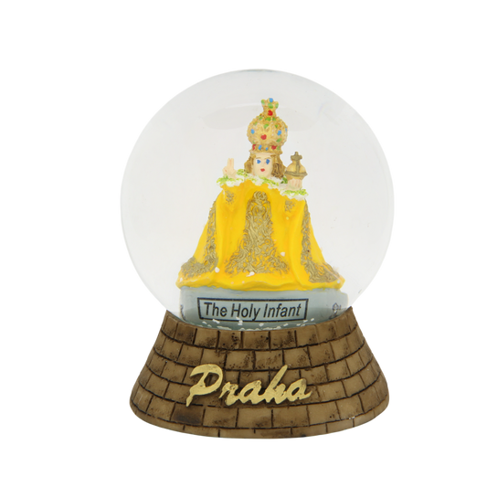 Snow Globe - Infant Jesus of Prague - Yellow