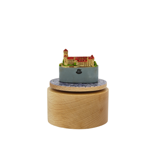 Otočná hrací skříňka - miniatura zámku Konopiště