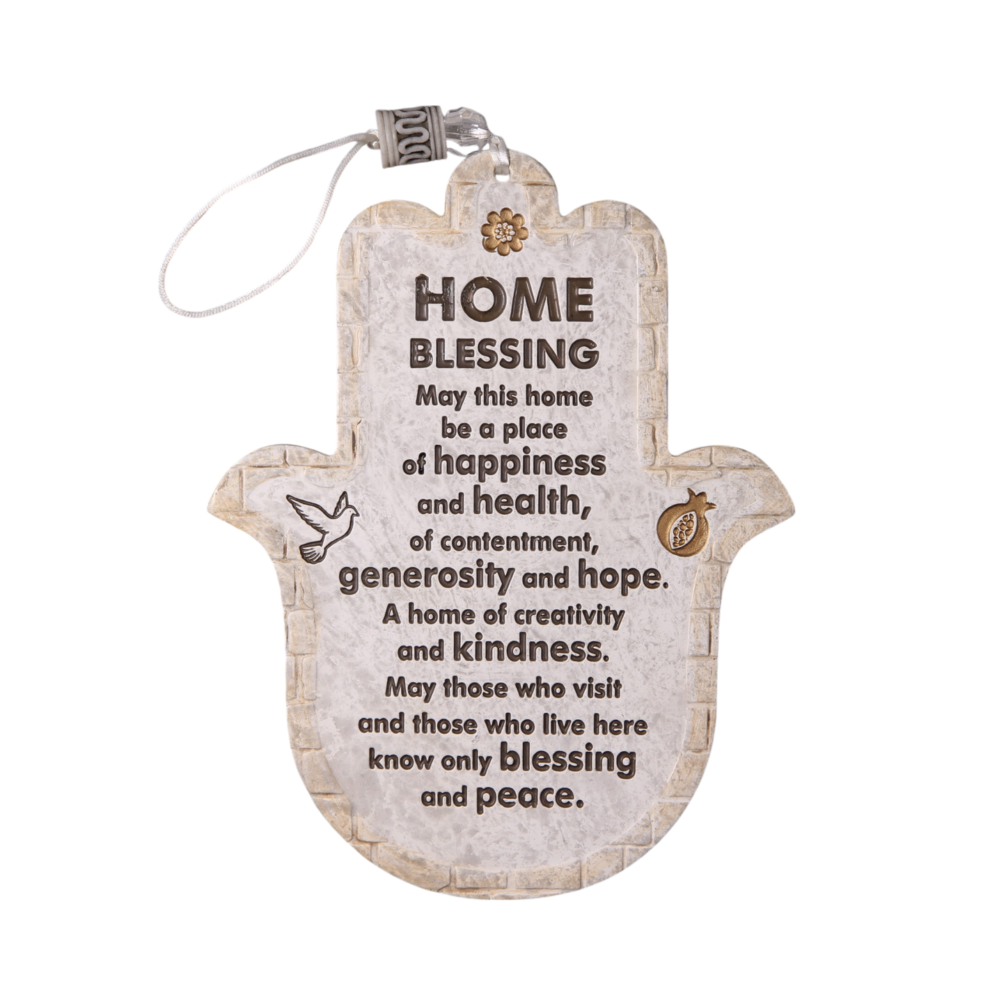 Polyresin Hamsa English Home Blessing