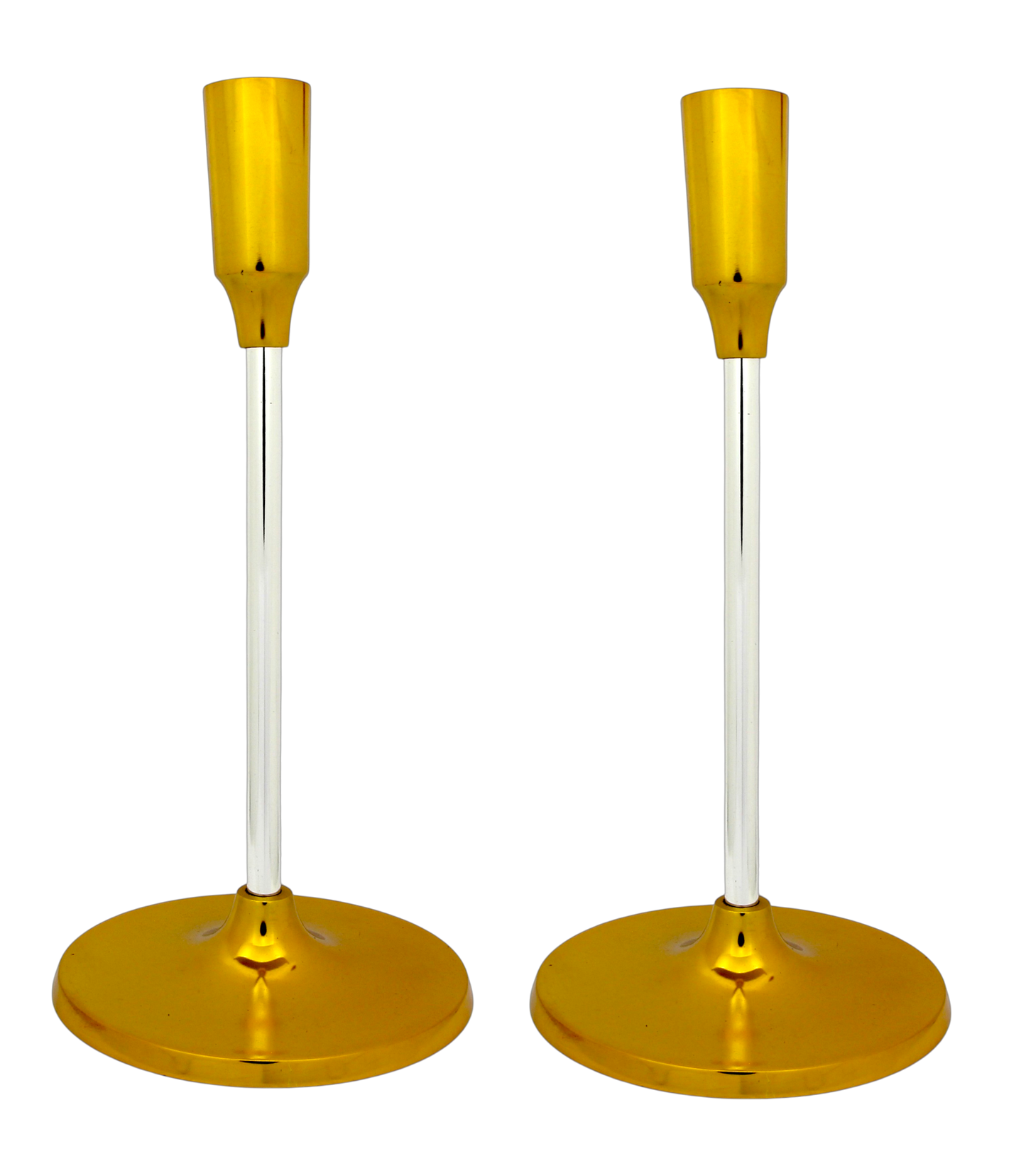 Shabbat candlesticks - Shiny Gold-Silver Finish