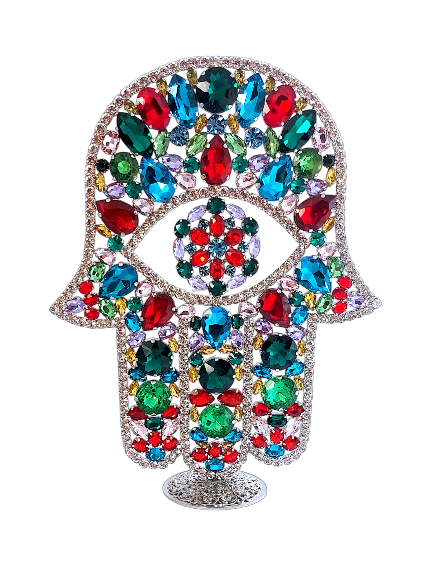 Crystal Hamsa standing - Large