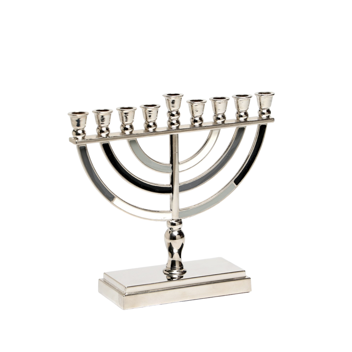 Chanukiah Menorah Silver Colour - Grey - Black