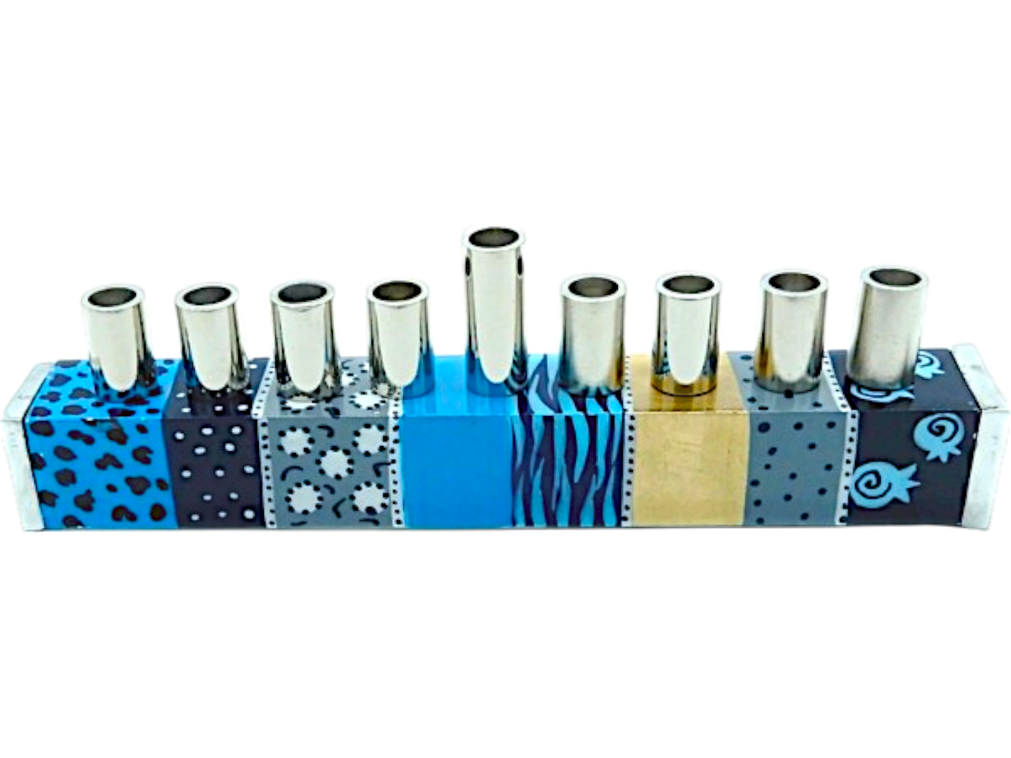 Chanukiah Menorah - Cheerful Blue