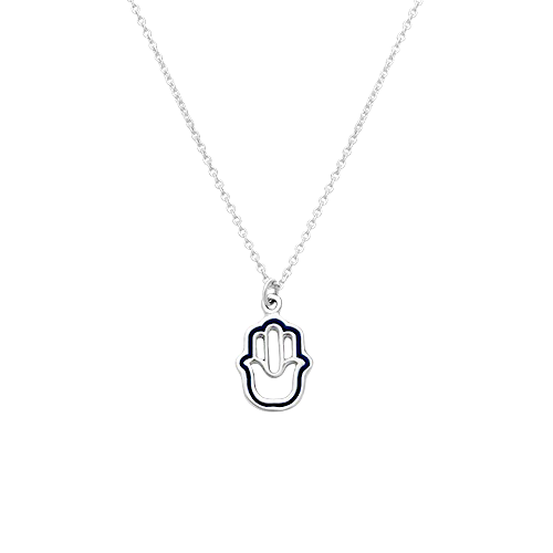 Silver Necklace - Hamsa