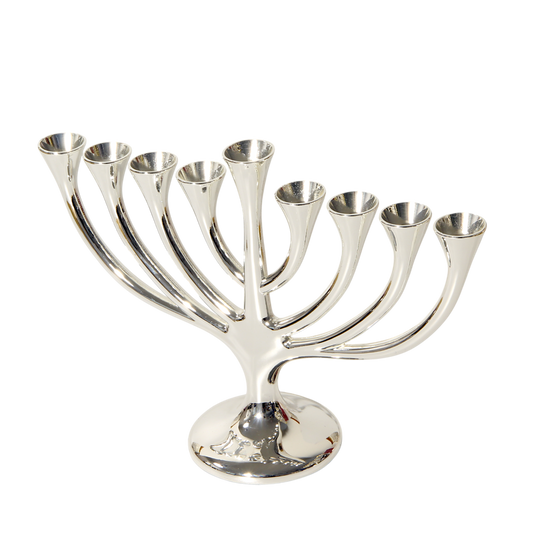 Chanukiah Menorah "Tree" - Silver colour