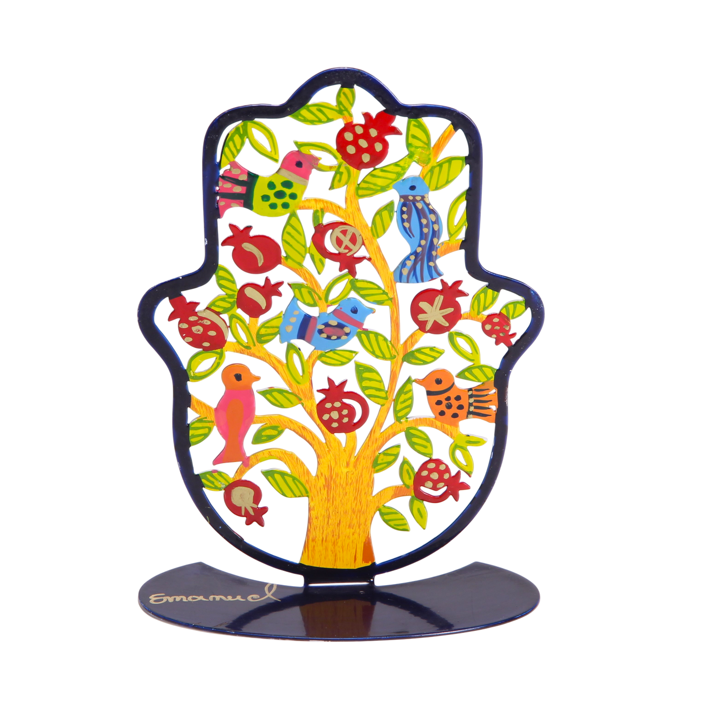 Hamsa stojící Emanuel - střední - granátová jablka