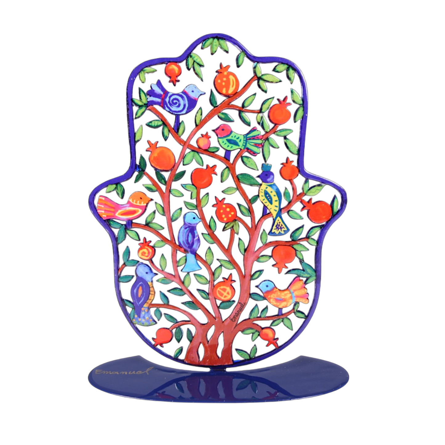 Hamsa stojící Emanuel - velká - granátová jablka