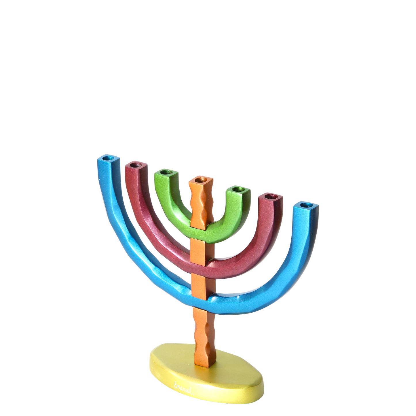 Menorah - 7 Branches Emanuel - Coloured