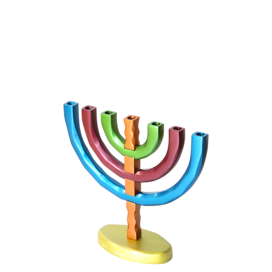 Menorah - 7 Branches Emanuel - Coloured
