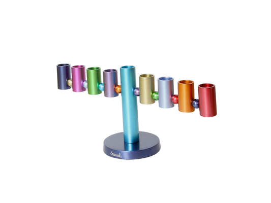 Chanukový svícen Emanuel - různobarevný