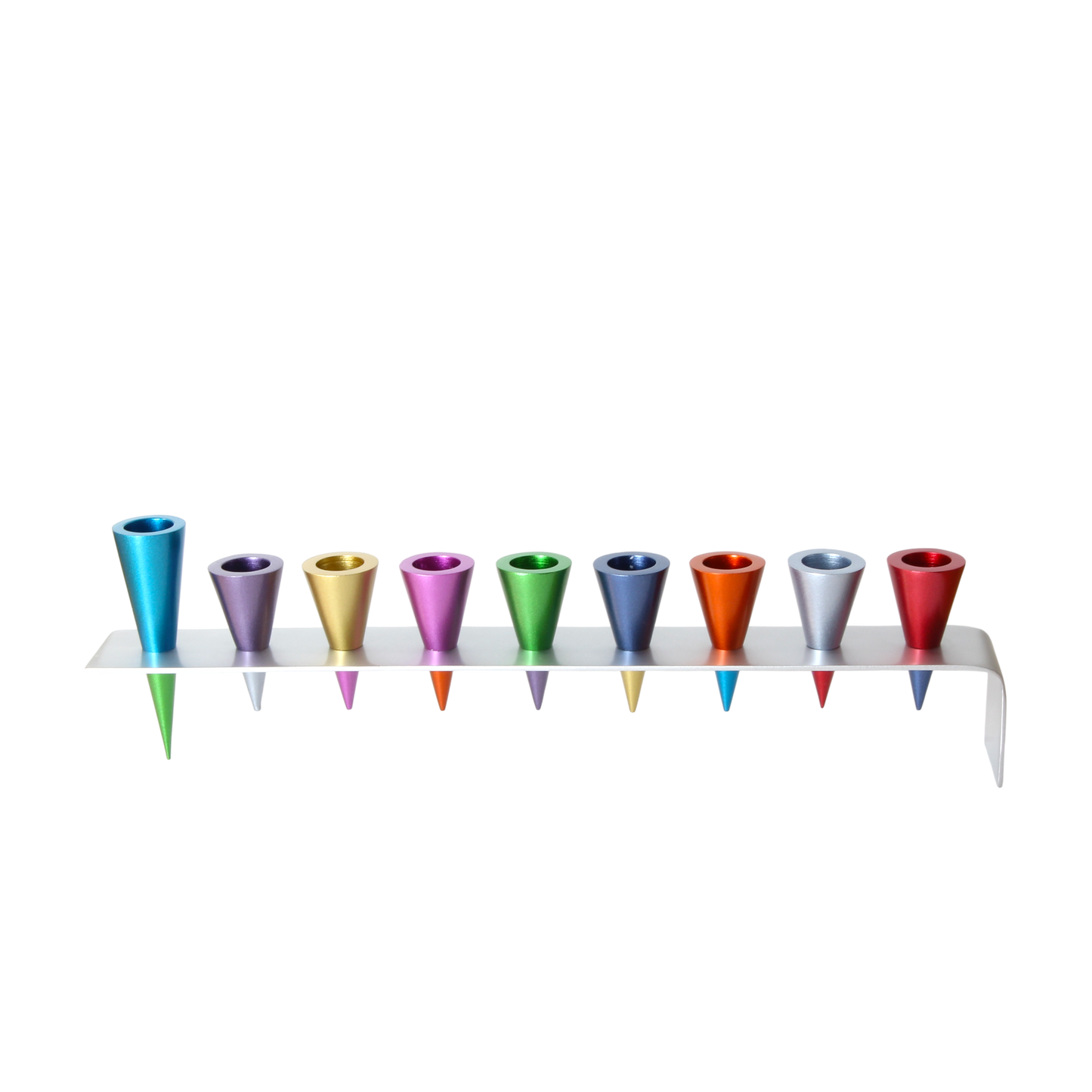 Chanukiah Menorah Emanuel - Coloured Cones