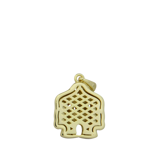 Gold-Plated Pendant Golem - Lattice Back