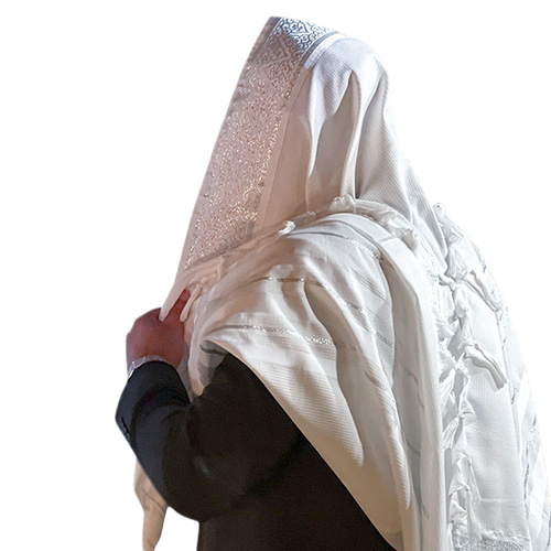 Tallit Mofet Size 60 - Silver Stripes