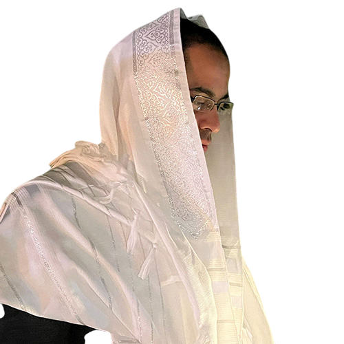 Tallit Mofet Size 60 - Silver Stripes