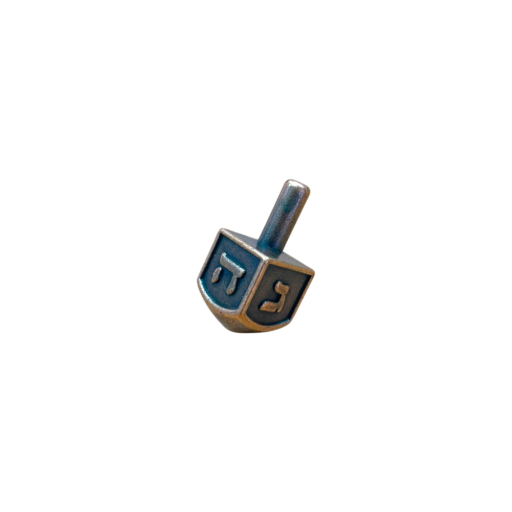 Metal Dreidel - Pewter, Brass and Copper Finish