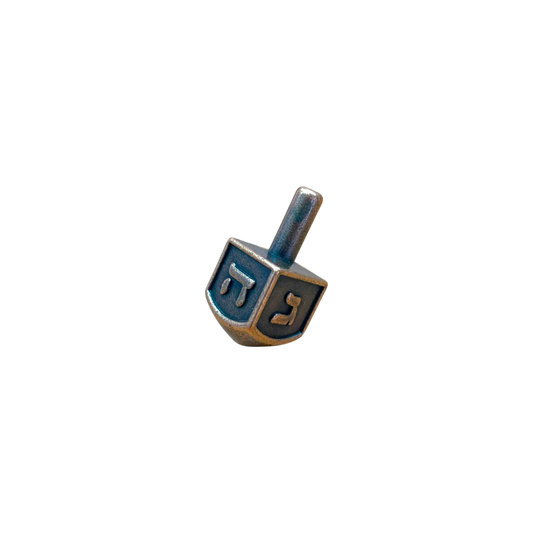 Metal Dreidel - Pewter, Brass and Copper Finish