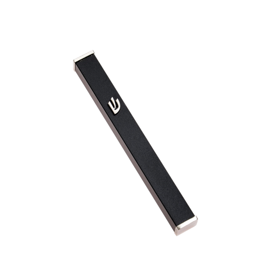 Kovová Mezuza - černá s Shin