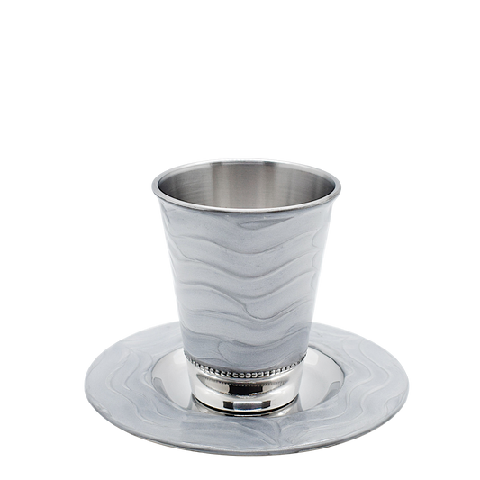 Kiddush Cup - Grey Waves