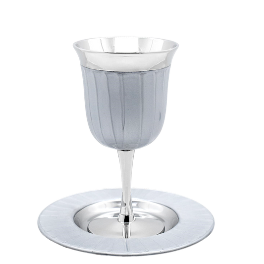 Kiddush Cup - Silver Enamel