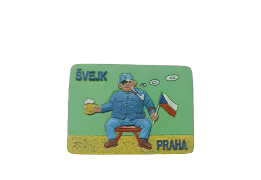 Ceramic Magnet "Švejk" - Green