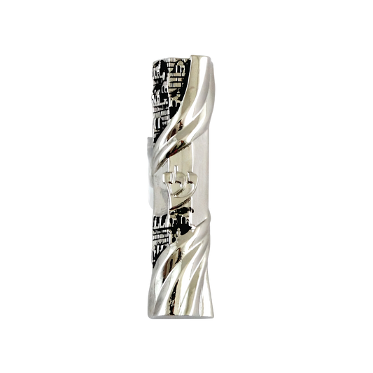 Nickel Car Mezuzah 6 cm - Jerusalem