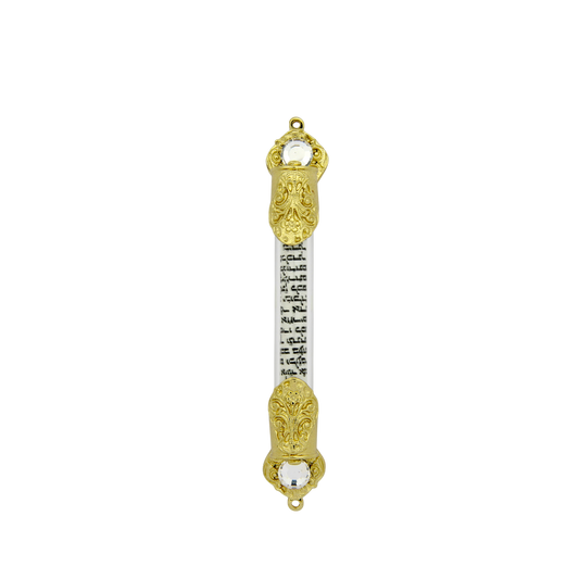 Crystal Mezuzah - Gold plated - Crystal