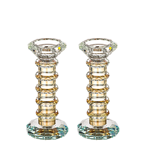 Elegant Shabbat Candlesticks – Crystal