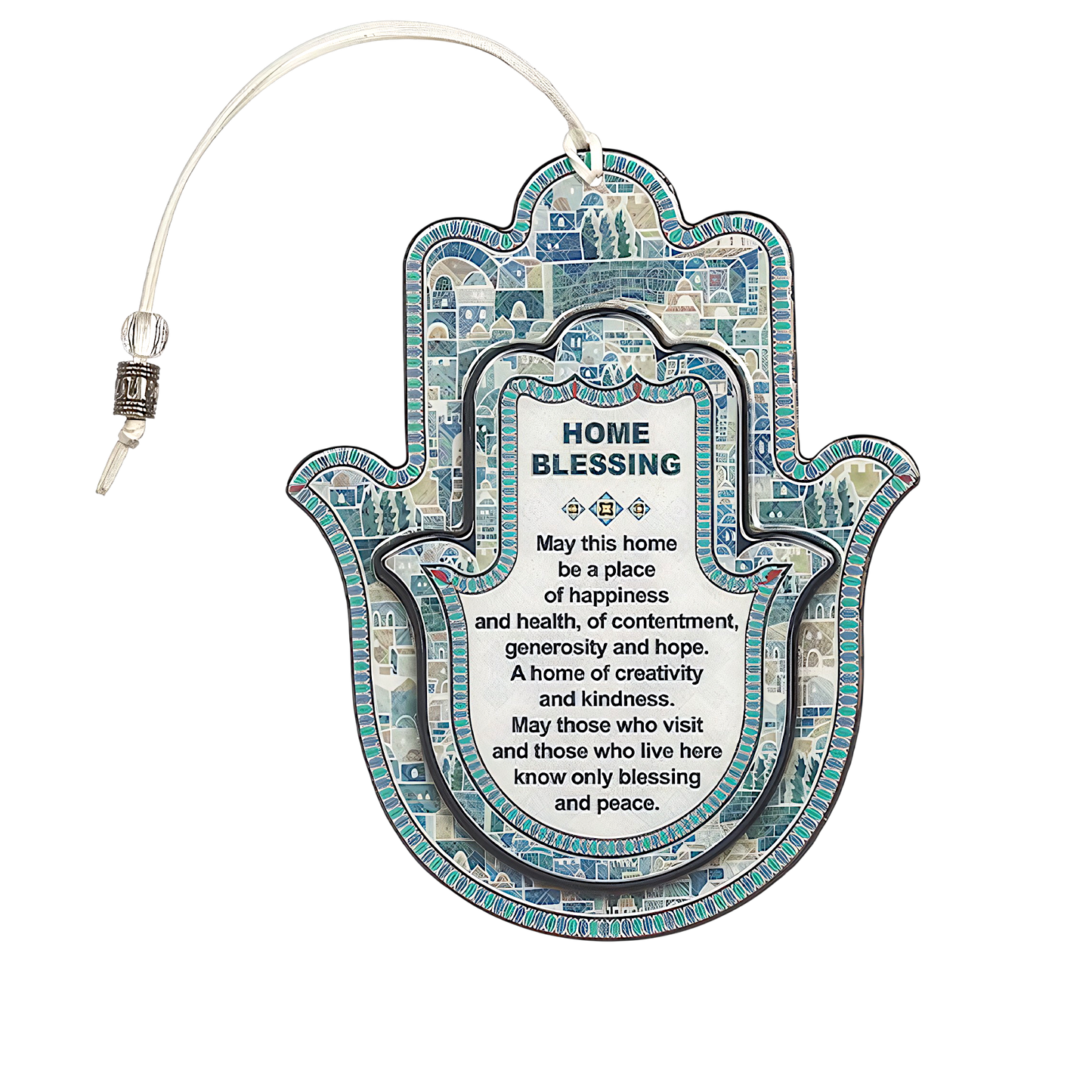 Epoxy Hamsa English Home Blessing