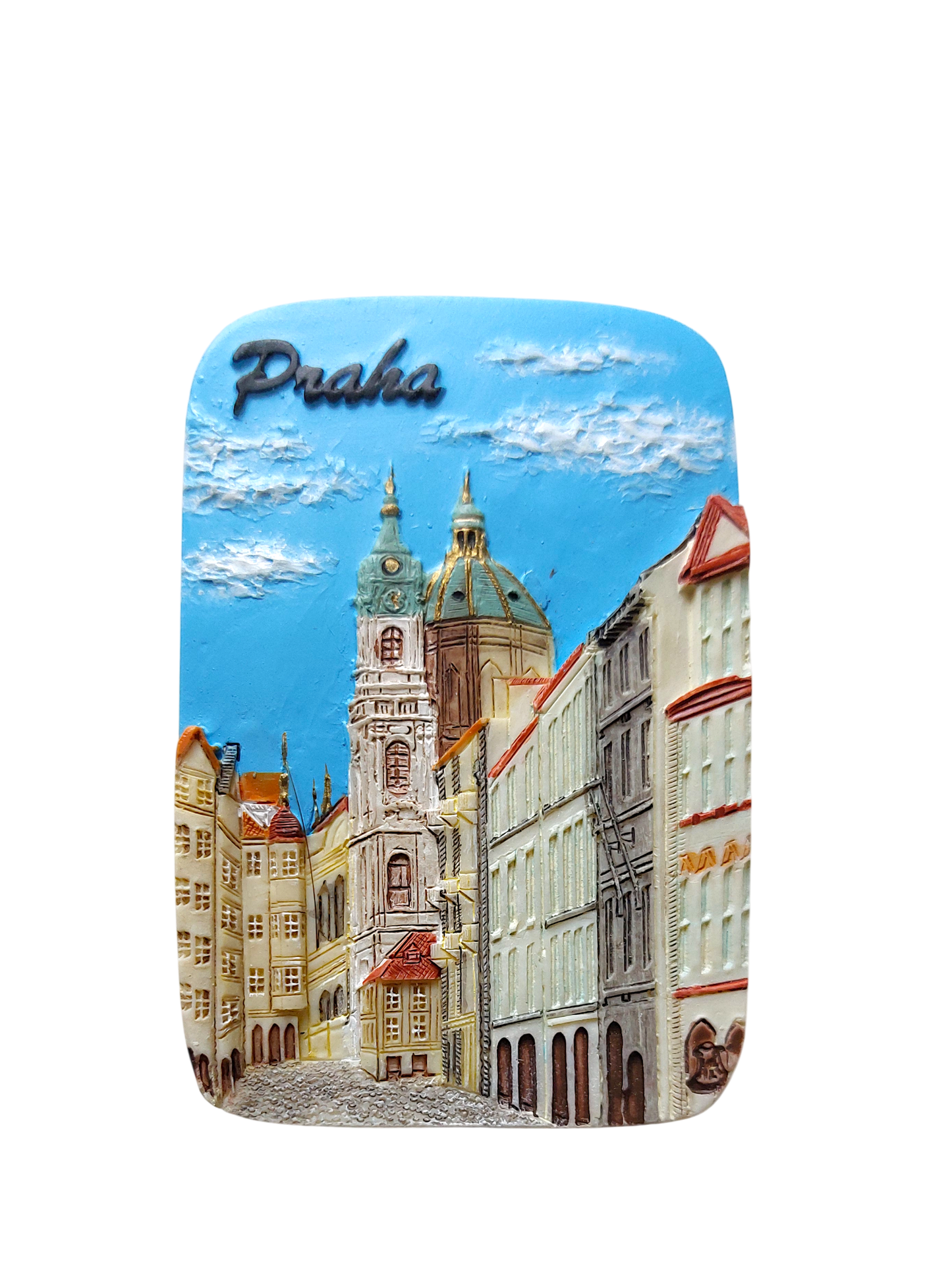 Ceramic magnet featuring Mostecká Street view – Prague Judaica. - Default Title - Prague Judaica