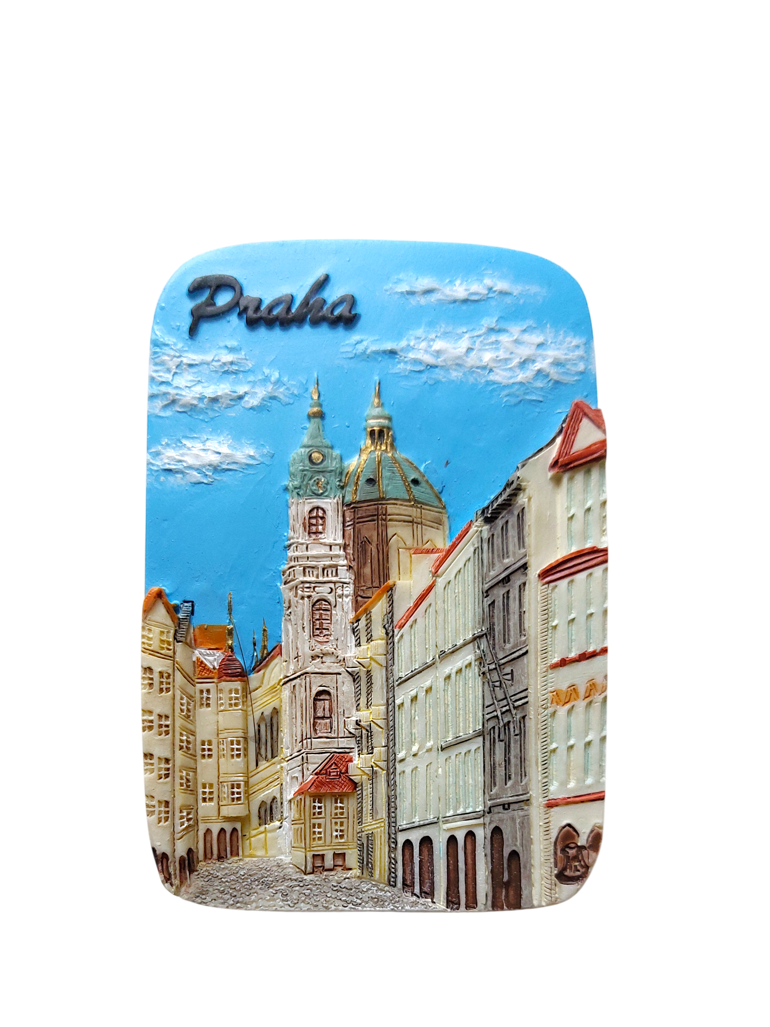 Ceramic magnet featuring Mostecká Street view – Prague Judaica. - Default Title - Prague Judaica