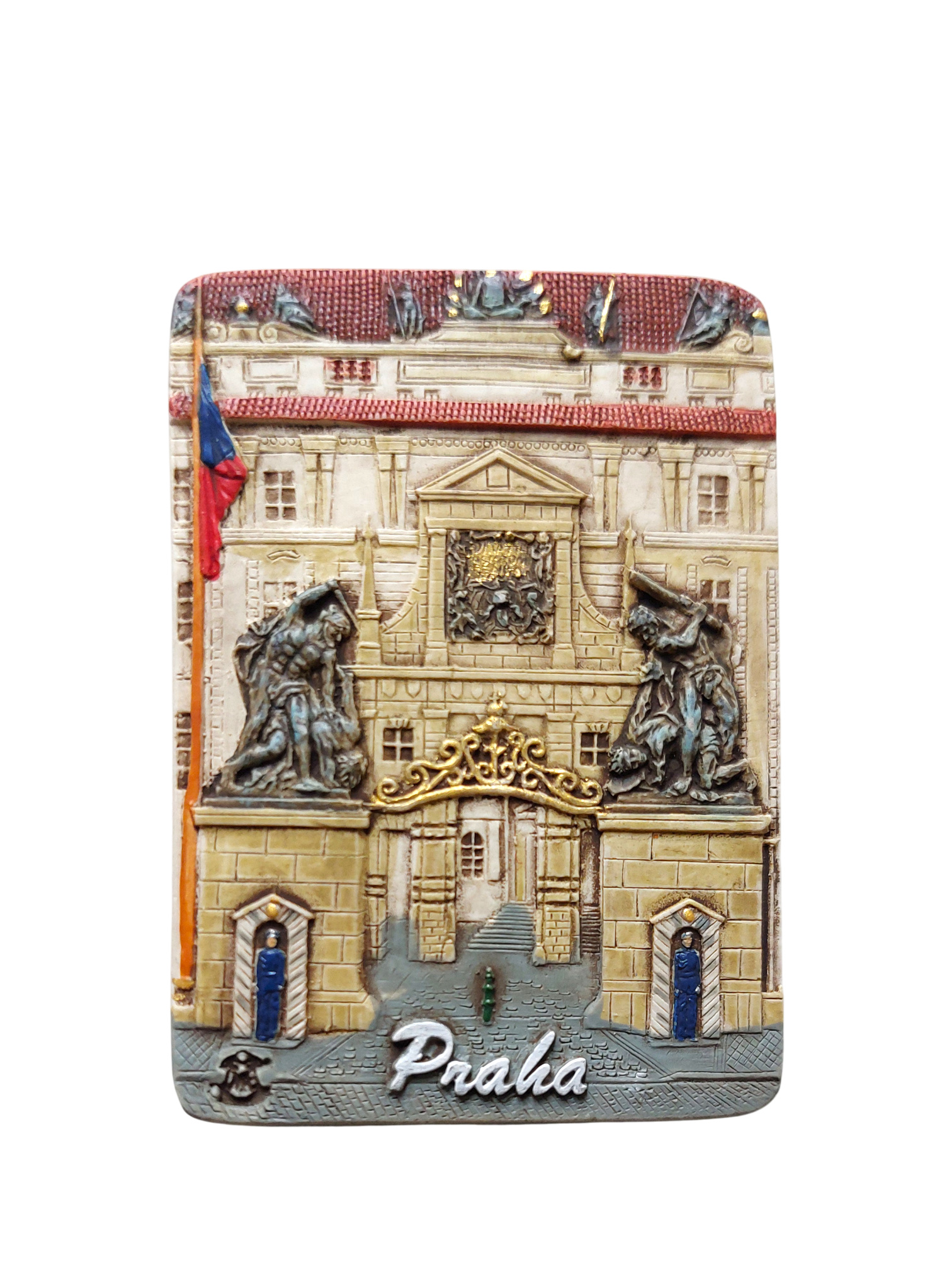 Ceramic magnet featuring Matthias Gate with architectural details – Prague Judaica. - Default Title - Prague Judaica
