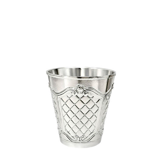Nickel-Plated Kiddush Cup - Traditional Decoration