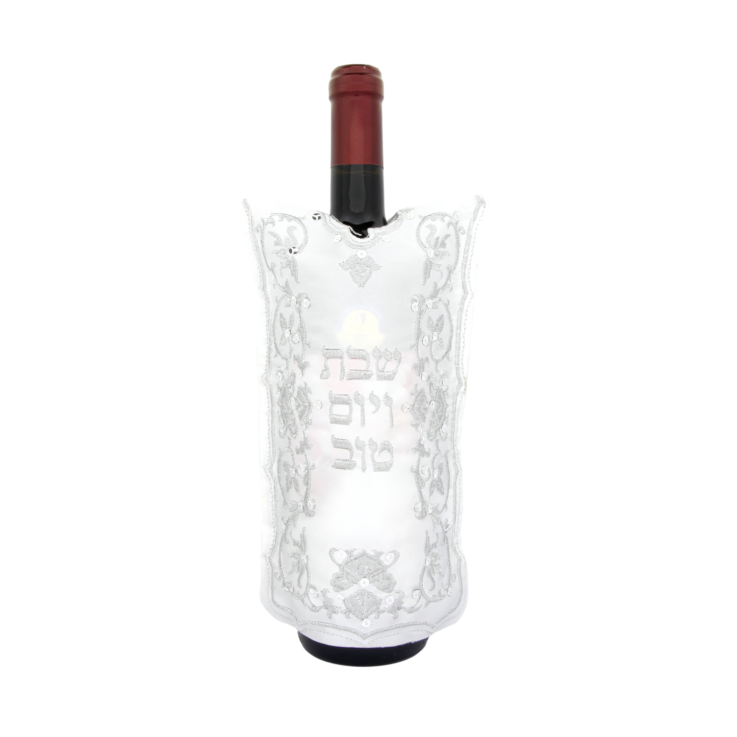 Saténový obal na láhev vína – Šabat a Jom Tov