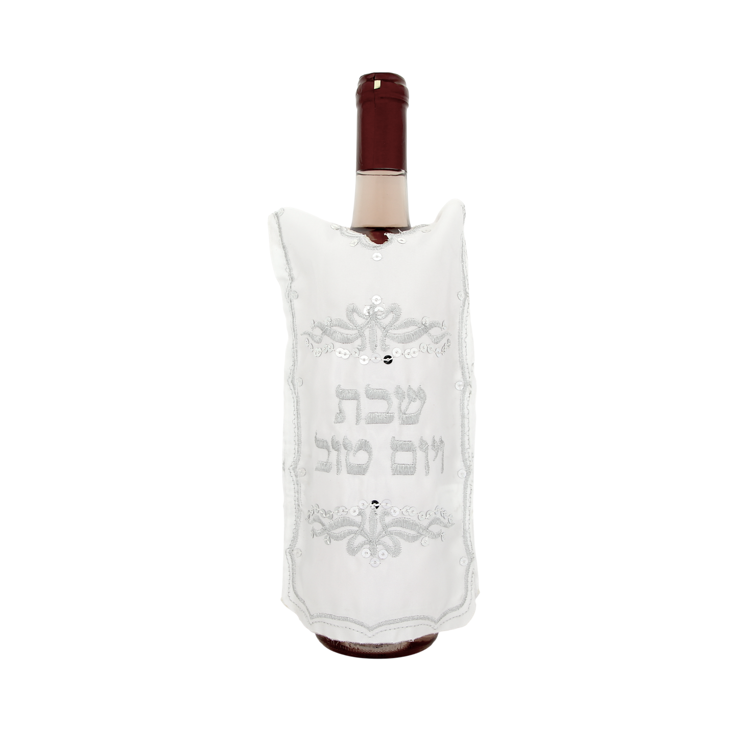 Saténový obal na láhev vína – Šabat a Jom Tov