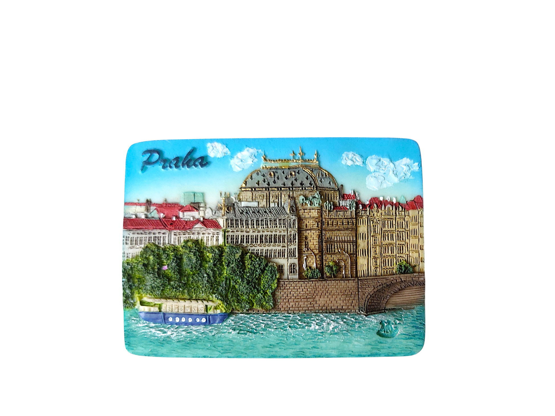 Ceramic magnet featuring National Theatre Prague design – Prague Judaica. - Default Title - Prague Judaica