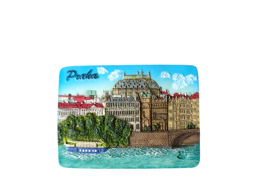 Ceramic magnet featuring National Theatre Prague design – Prague Judaica. - Default Title - Prague Judaica
