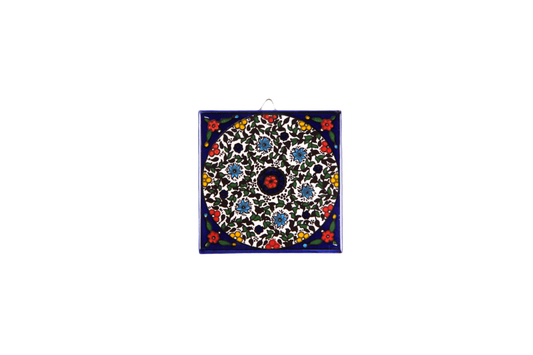 Armenian ceramic hanging Tile - Flowers / small