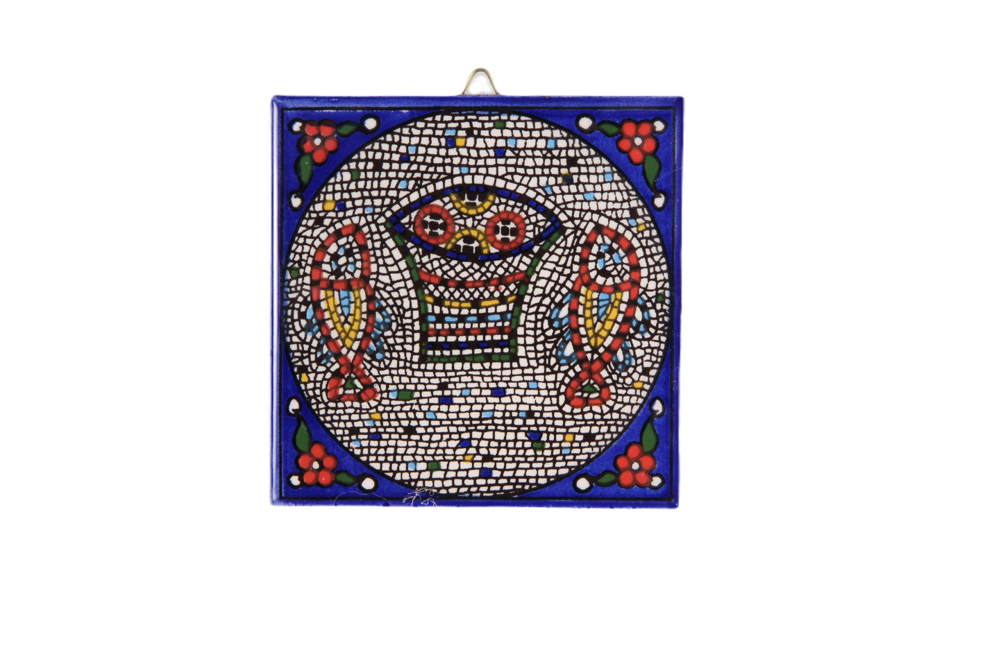 Armenian ceramic hanging Tile - Tabgha mosaic / small