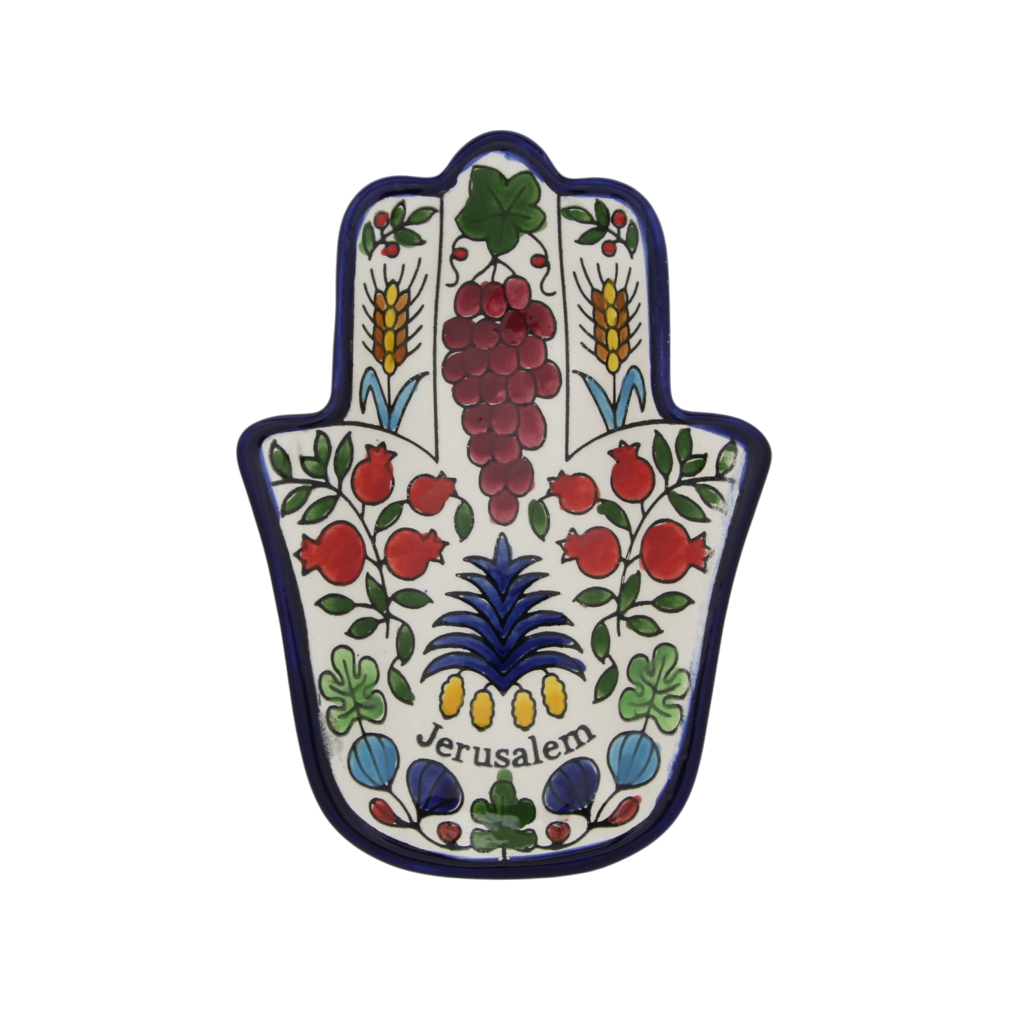 Armenian ceramic Hamsa bowl - Seven Spices