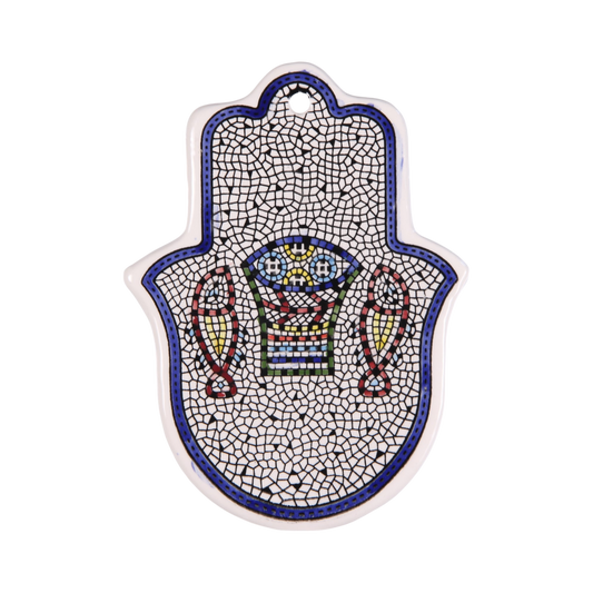 Armenian ceramic Hamsa - Tabgha mosaic