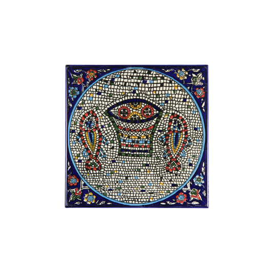 Armenian ceramic hanging Tile - Tabgha mosaic / large